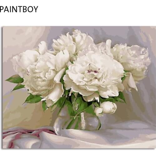 Paintboy Flower Framed Picture DIY Painting By Numbers Acrylicl Painting On Canvas Home Decor For Living Room GX4870 40*50cm