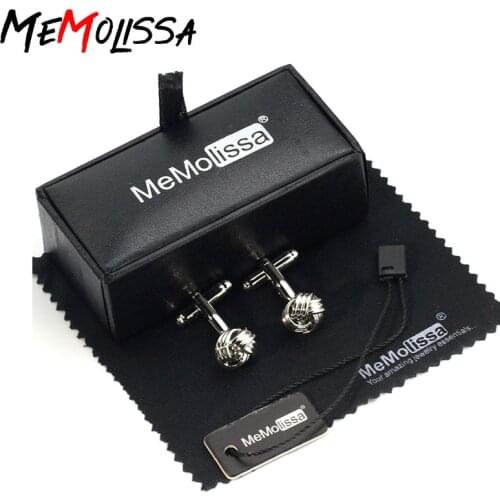 MeMolissa Cufflinks Set Classical Design 3 Layers Knot Cufflinks for Wedding Party Gift