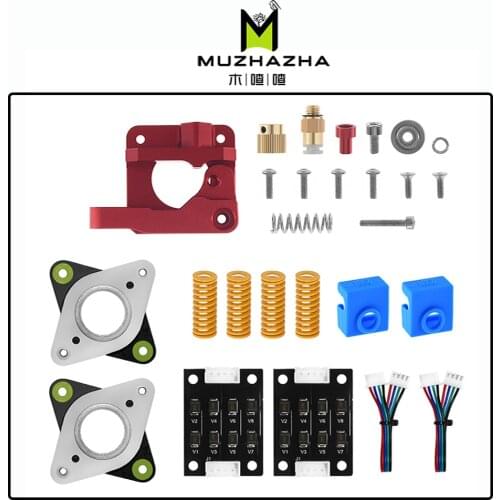 3D Printer MK8 Extruder Upgrade Kit Springs Extruder Sock Tube Stepper Dampers Smoother for Creality Ender 3 CR10 CR-10 Printer