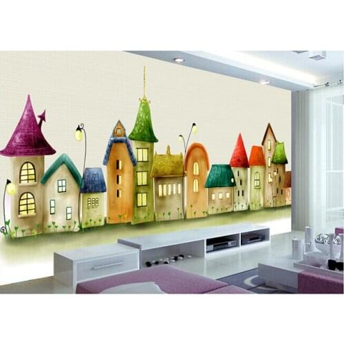Custom children wallpaper , castle cartoons for children room sitting room wall paper DE parede vinyl which wallpaper