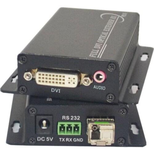 Uncompressed High-definition DVI Optical Transceiver Mini DVI Audio and Video Fiber Extender DVI to Fiber Single-mode LC