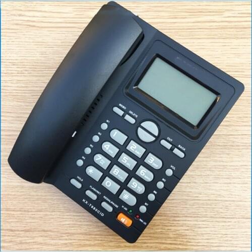Corded Telephone with Real Time Date and Week Display LCD, Home Hotel Corded Desktop Phone Caller ID Office Landline