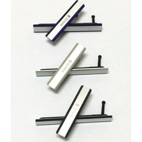 Repair Micro SD USB + SIM Card Slot Dust Plug Cover Charging Port for Sony Xperia Z2 D6503 L50W D6502 D6543 dust cover