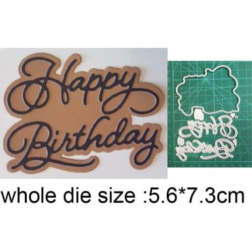 Craft dies Words Happy Birthday metal cutting dies cut die Scrapbooking dies craft paper knife mould blade punch stencils dies