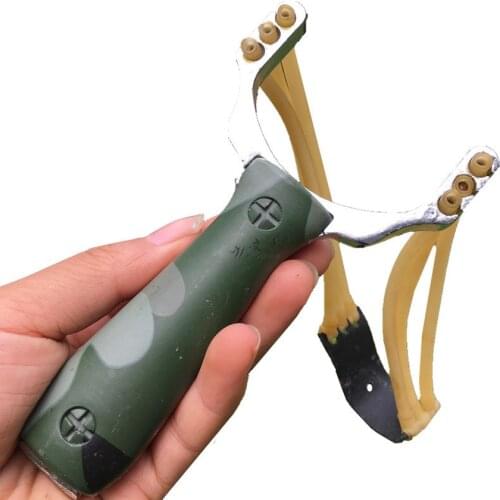 2019 NEW Alloy Slingshot Outdoor Shooting Toys camouflage cool Toy Kids Children Sport Game Slingshot Catapult Hunting Funny