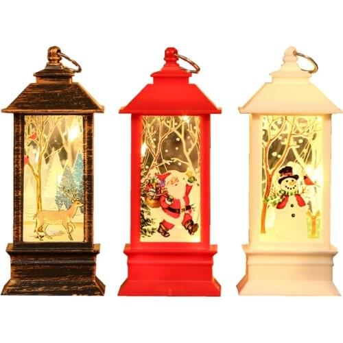 Christmas Portable Small Oil Light Ornaments Glowing LED Ornaments for The Elderly Christmas Party Childrens Gifts LED Light