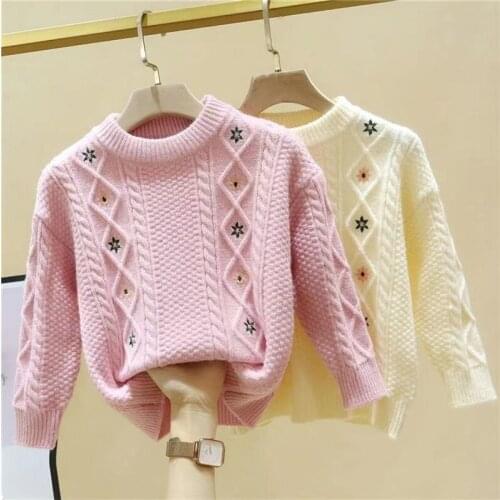 Girls Sweater Kids Coat Outwear 2021 Casual Plus Velvet Thicken Warm Winter Autumn Tops Fleece Christmas Childrens Clothing