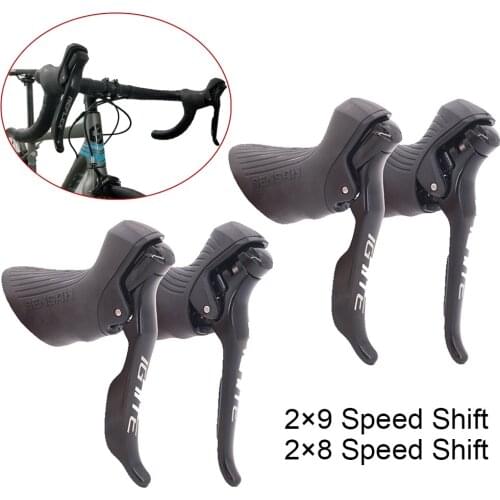 1 Pair STI Road Bike Shifters 2×8 / 2×9 Speed For Claris Sora 3 In 1 Technology Design Shiman0 Road Sora Tiagra Claris Bicycle