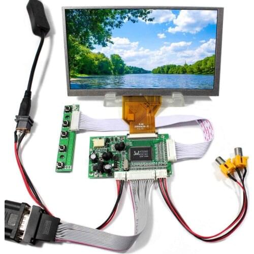 VGA+2AV Reversing LCD Driver Board+6.5inch 800x480 AT065TN14 LCD Screen