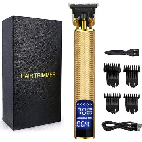 USB Charging T9 Upgrade LCD Screen Engraving Hair Clippers Hair Salon Hairdressing Shaved Head Oil Head Electric Hair Clippers