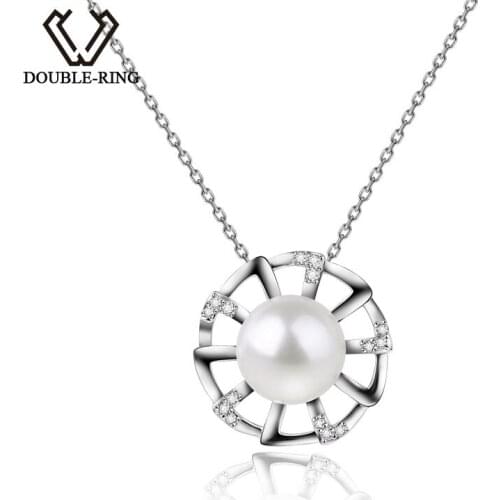 DOUBLE-R New Design Real fashion style Natural Freshwater Pearl Pendant for women High Quality Fine Jewelry girl best gift