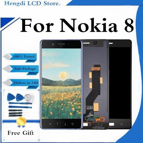 100% Tested For Nokia 8 N8 LCD Display Touch Screen Digitizer Assembly For Nokia8 TA-1004 TA-1012 TA-1052 With Free Tools