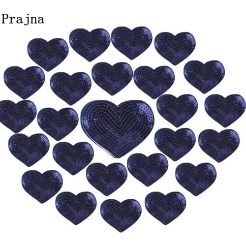 10PCS Sequins Loves Heart Patch Iron On Patches On Kids Clothes Cartoon Embroidered Patches For Clothing Sew on Patches Applique