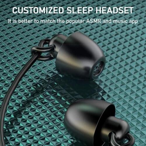 3.5mm AUX Universal Compatible In-ear Sleep Headset Sleep Stereo Sound Noise Silicone HIFI Headset Soft Reduction Side Heads