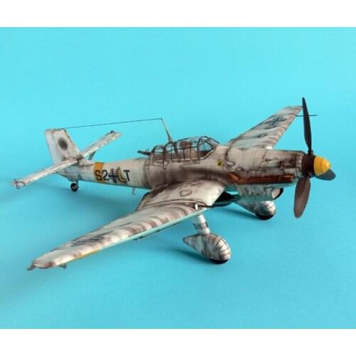 3D 1:33 WWII German Ju-87 D-3 Stuka Dive Bomber Airplane Paper Model Model Military Fan Puzzel Handmade DIY Home Decoration