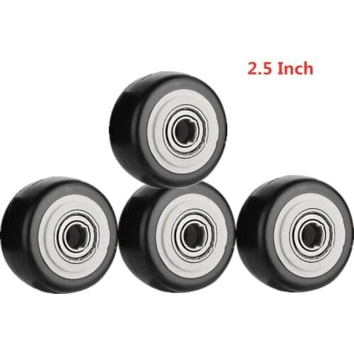 4 Pcs/Lot 2.5 Inch Black Single Caster PVC Gold Diamond Wheel Wear-Resistant Silent Universal Accessories Pulley