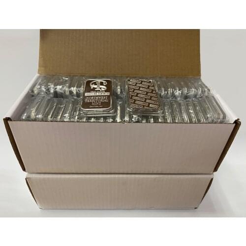 50PCS Northwest Territorial Mint Dayton NV 1 OZ 999 Fine Sliver Plated Bar Replica Bullion Bar Sliver Coin Collection