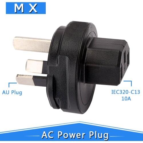 Australia 3 Pole Male to IEC 320 C13 Female AC Power Adapter, SAA to C13 Australia, New Zealand, China PDU Plug Adapter