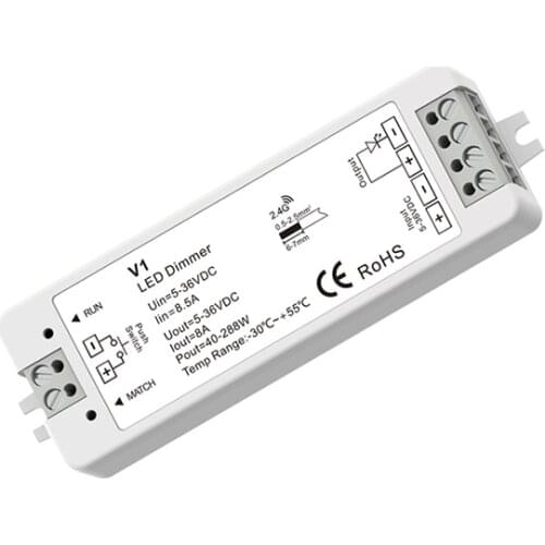 New Led Strip Dimmer Controller 2.4G 12V 24V RF Wireless Reciever V1/V3/VP/V4 CT/RGB/RGBW String Control 1 2 3 4 Channel