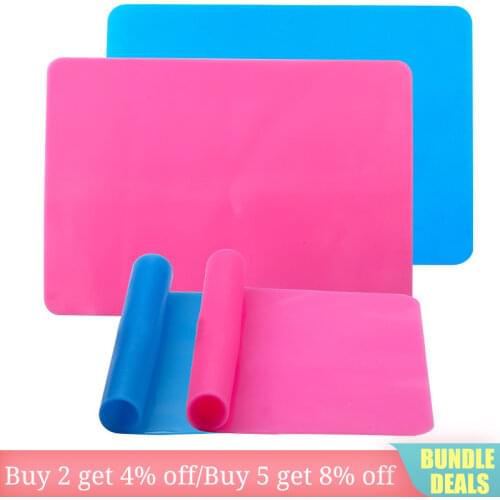 1PCS Safe Silicone Workbenches epoxy resin molds Accessories for epoxy Jewelry Making Supplies blue&rose color