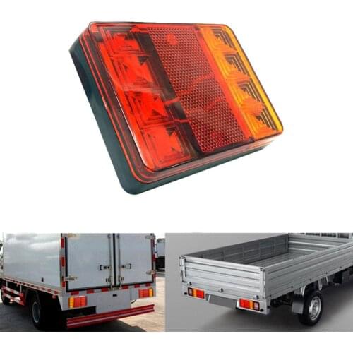 DC 12V 24V 8 LEDs Waterproof Car Truck Rear Warning Tail Light Trailer Lamps