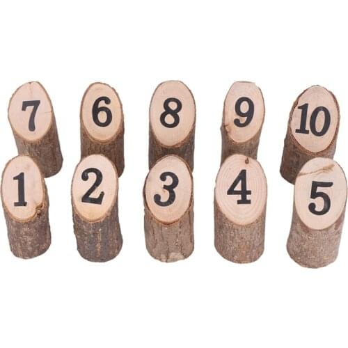 Rustic 1-10 Wooden Table Numbers Wedding Birthday Party Centerpieces Decor