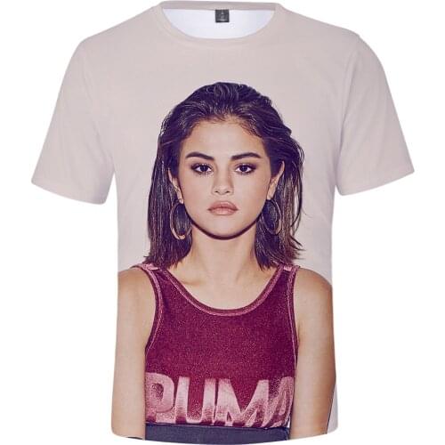 Selena Gomez 3D Printed T-shirts Women/Men Summer Short Sleeve Tshirts 2019 New Arrival Hot Sale Casual Streetwear Clothes