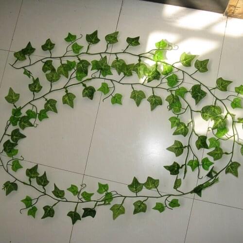 Artificial Green Leaf Garland Plants Simulation Plastic Plants Decorations Rattan String For Home Decorations