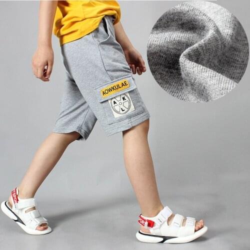 Teenage Boys Overalls Shorts Summer Casual Knickers With Pockets 4-14 Years Kids Outdoor Cartoon Appliques Short Pants