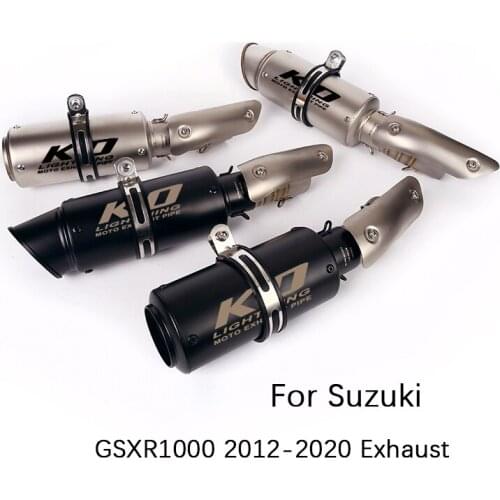 Exhaust Set for Suzuki GSXR1000 2012-2020 Motorcycle Exhaust Pipe Middle Link Pipe Slip On 51mm Mufflers Reserve Original Cat