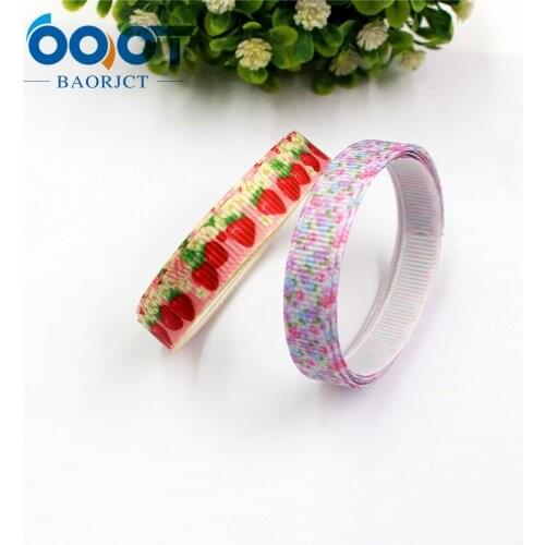 OOOT BAORJCT 175021 , 3/8'' 10MM cartoon Printed grosgrain ribbon, DIY handmade Hair accessories Material wedding gift wrap