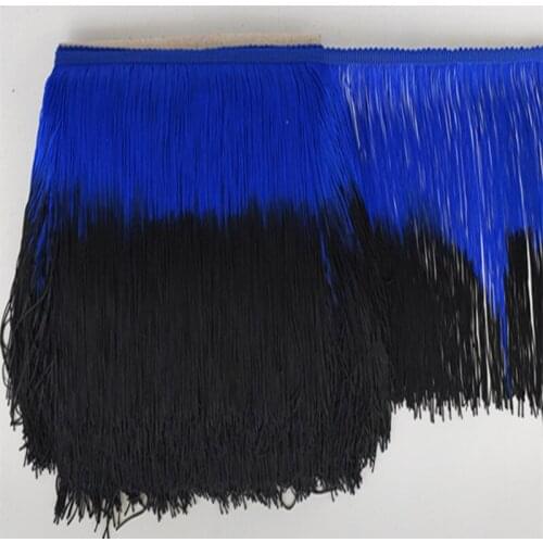 10Yards/lot 20cm Wide Blue Lace Fringe Trim Tassel Fringe Trimming For DIY Latin Dress Stage Clothes Accessories Lace Ribbon