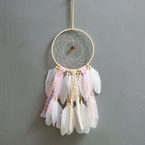 Nordic Style Dream Catcher Feather Girl Style handicraft Dreamcatcher Innovative Home Bedside Wall Hanging Home Room Decoration