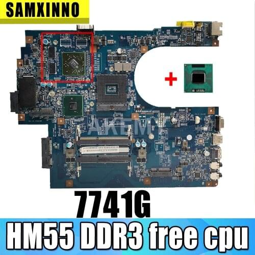 JE70-CP MB 09923-1M 48.4HN01.01M For Acer aspire 7741 7741G PC Motherboard MBPT401001 MBN9Q01001 HM55 DDR3 free cpu