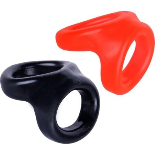 Male Soft Flexible Dildo Penis Lock Scrotum Ring Delay Ejaculation Adult Sex Toy