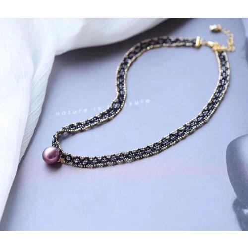 BLACK LICE CHOKIER Necklace Set Component Findings Jewelry Mountings Parts for Akoya Edison Pearls, Coral, Jade