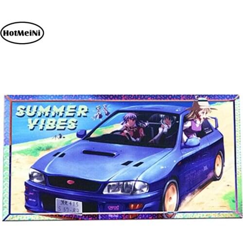 HotMeiNi 13cm x 6.9cm LIMITED EDITION Grafixpressions Summer Vibes Slap Sticker Cartoon Car Bumper Decal Funny Car Stickers