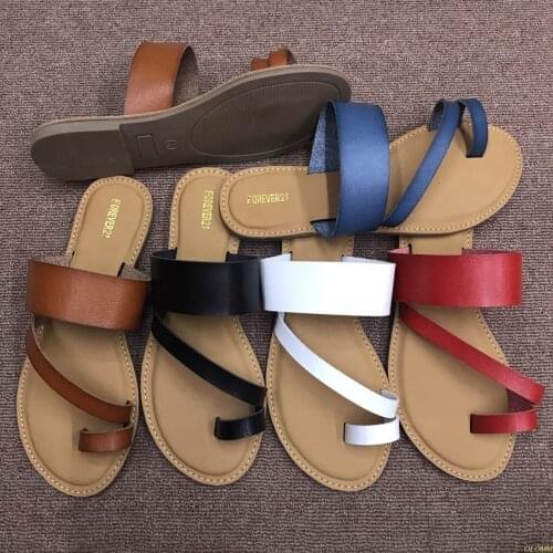 Square Toe Flat Slides Sandals Women White Black Leather Slippers Flip Flops Slippers 2020 Summer Women Slippers Shoes Slip On