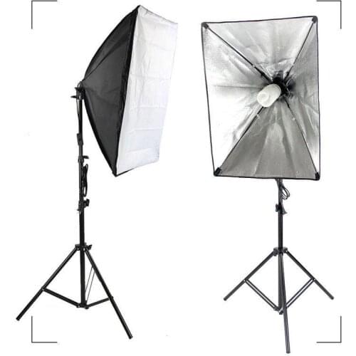 Photography Softbox Lighting Kits 50x70CM Professional Continuous Light System Soft box For Photo Studio Equipment