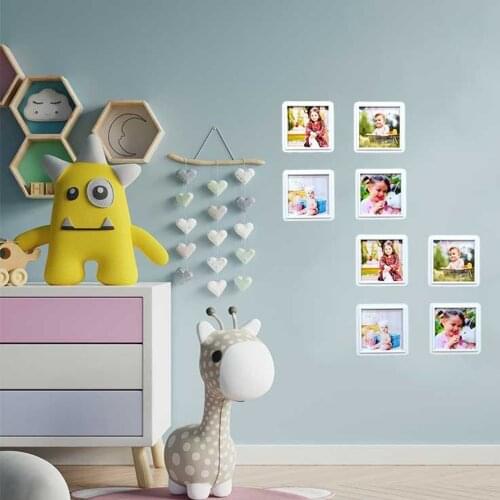 HLO 2021 Modern 15 Pieces Sticky Removable Square Frame Special Adhesive Tape 15x15cm Photograph Decorative Long Lasting Quality