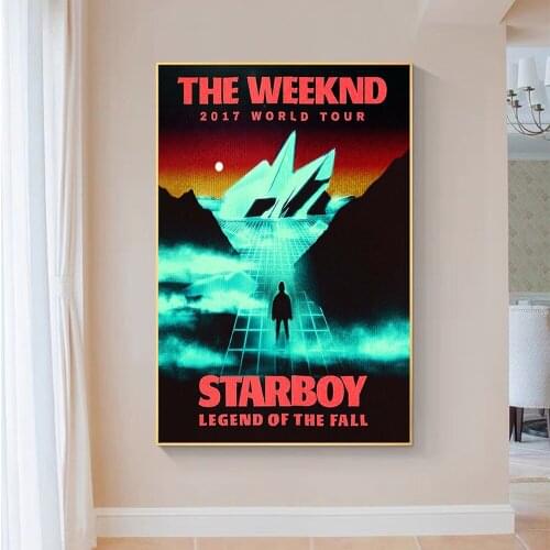 SP156 Silk Cloth Wall Poster New The Weeknd 2017 World Tour Starboy Music Art Home Decoration Gift