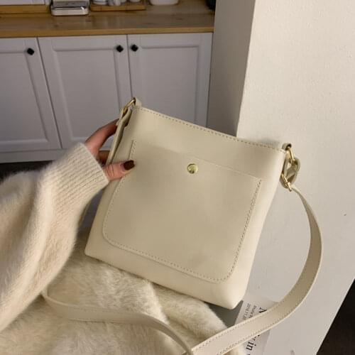 Shoulder Bag Female Handbag Women Bag Crossbody Bag Designer All-match Backpack Fashion 2021 New PU Leather Zipper Solid Color
