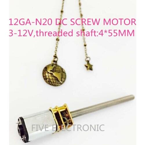 N20 4*55MM DC SCREW MOTOR, 6V ,use for toy car \intelligent robot\model plane Reducer Motor with different RPM