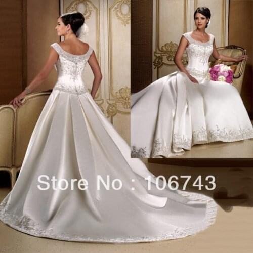 Women patterns 2018 back long charming design A line embroidery kristen stewart bridal gown vestido de noiva bridesmaid dresses