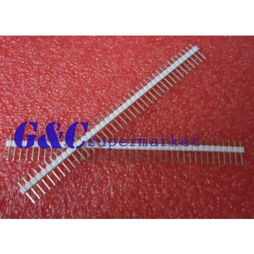 10 pieces of white 2.54mm 40-pin male single-row pin and pin electronic accessories tantalum capacitordiy electronics
