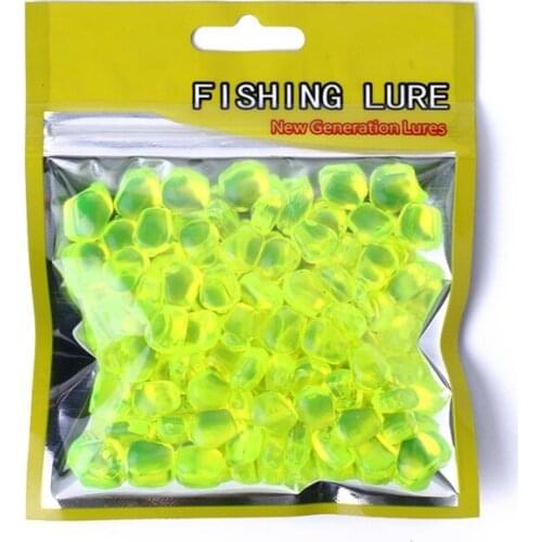 100Pcs/Lot Soft Baits Corn With Corn Smell Carp Fishing Lures Floating Baits Artificial Rubber Baits 2021