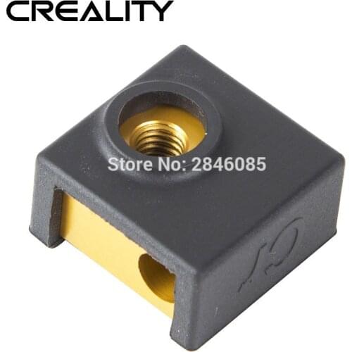 20*20*10MM MK7 MK8 MK9 Aluminium Heat Block + 3pcs Silicone Cover Extruder Upgrade For Creality Ender-3 CR-10 Series 3D Printer