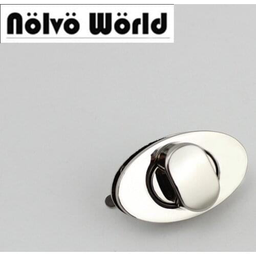 30sets/lot 6colors High quality Oval Ellipse lock metal functional lock for handbags factory hardware wholesale price 10sets