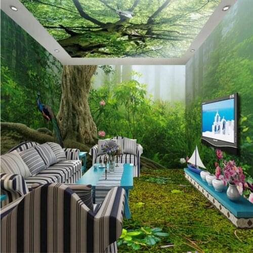 Beibehang Dream forest virgin forest Custom papel de parede 3D mural Wallpaper Wall Covering Bedroom Mural Background Wall paper