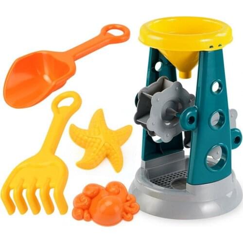 5Pcs/Set Beach Toys Smooth Educational Colorful Multiple Collocation Sandbeach Toy Parent-child Interaction Sandbeach Game